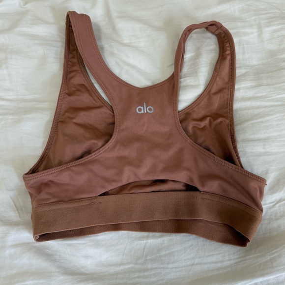 GUC Alo Yoga Rust Brown Sports Bra size XS - Picture 3 of 3